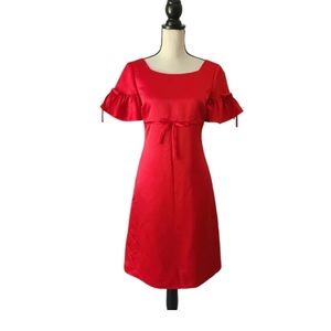 Tahari ASL red satin cocktail dress NWT